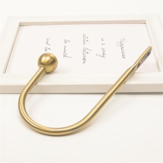 Yousheng 2 шт. держатели для штор полированные с двумя отверстиями U-образные портативные изысканные широко применяемые прочные современные настенные крючки для подхвата штор