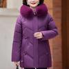 Женские короткие парки среднего возраста, зимнее пальто с капюшоном, толстое, теплое, элегантное, с воротником из искусственного меха, свободные куртки для дам