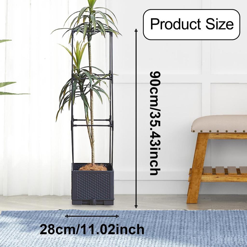 Ящик для рассады с решетчатым цветочным горшком, практичный цветочный горшок, томатная клетка, приподнятая грядка для вьющихся растений