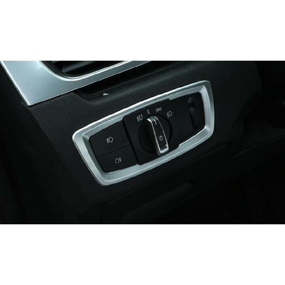Для BMW X1 2016- F48 ABS Серебристая Накладка рамки переключателя управления фарами