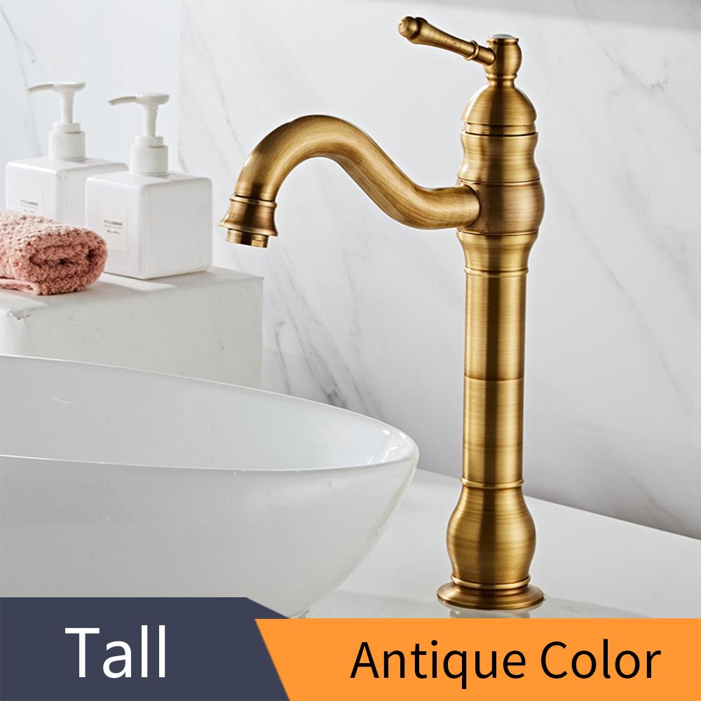 Basin Faucets Modern Antique Bathroom Faucet Waterfall Faucets Single Hole Cold and Hot Water Tap Basin Faucet Mixer Taps 855975