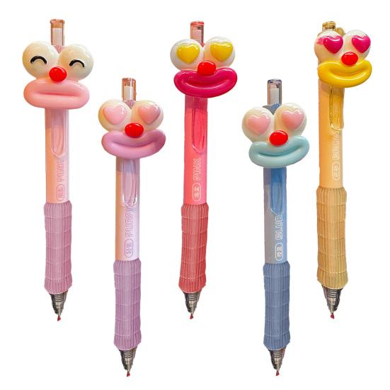 Cartoon Ballpoint Pens Kids Cute Gel Pen Assorted Ink Retractable Rollerball Pen