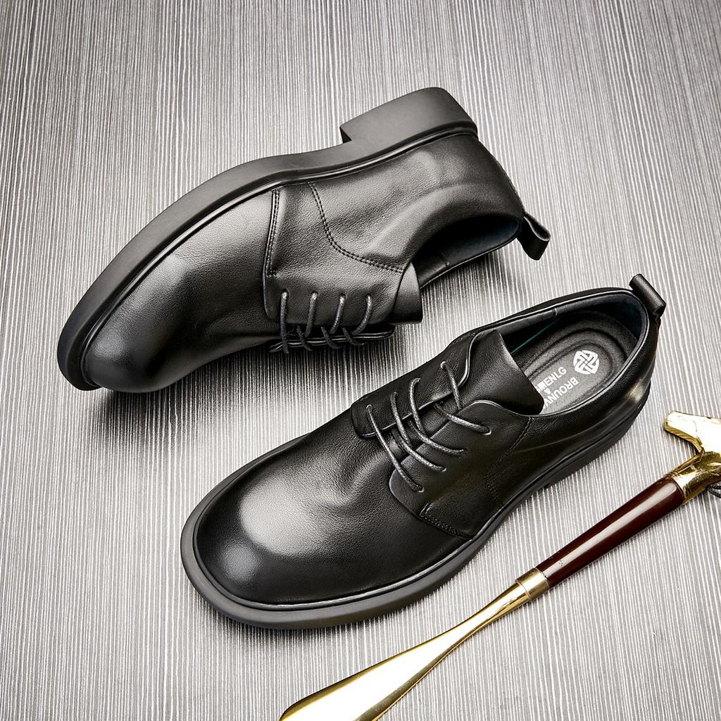 Кожаные туфли мужские из натуральной кожи мягкая подошва шнуровка зеленые туфли модные на низком каблуке с круглым носком деловые туфли формальные повседневные мужские туфли