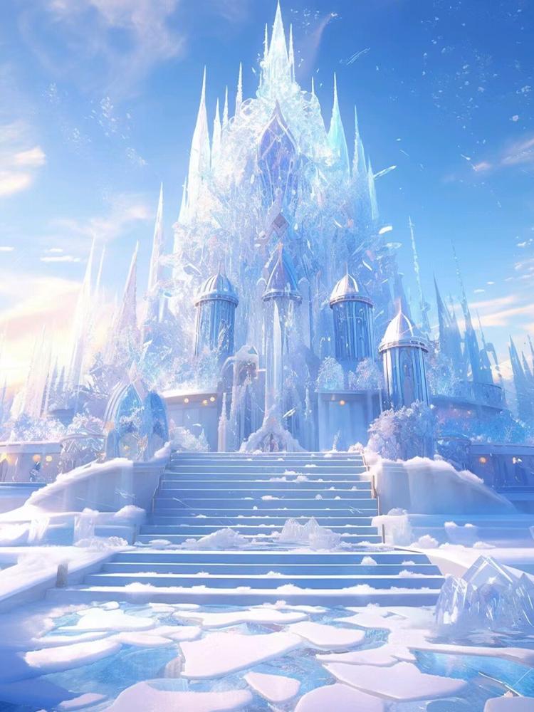 DIY 5D Полная круглая алмазная вышивка Замок Картина Дом Мозаика Вышивка крестом Пейзаж Зимняя картина Украшение