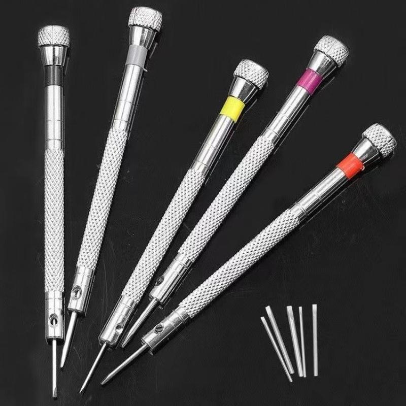 1/2/3/Set 0.8-1.6mm Steel Screwdriver For Watch Repairing Portable Watch Tools Band Removal With Mini Link Pins Watchmaker Tools