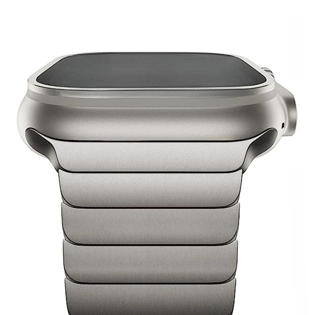 Металлический ремешок цвета титана для Apple Watch Series 10 9 8 Ultra 2 49 мм 46 мм 42 41 45 мм Ремешки для iwatch 7 6 5 4 Se 38 мм 44 мм 40 мм