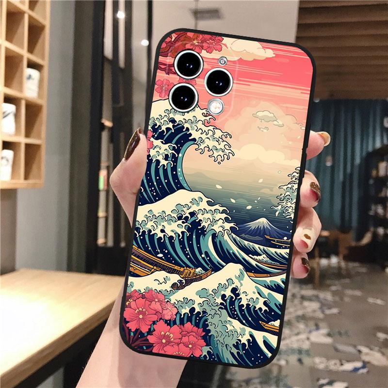 Great Wave Art Phone Case For Iphone 15 14 Pro Max 13 12 11 Pro Max XSMax XR 12 13 Mini 14 Plus