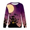Женская толстовка с капюшоном с 3D-принтом на Хэллоуин и длинными рукавами, свободная толстовка с круглым вырезом на осень/зиму