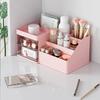 Desk Makeup Organizer with Drawer Multi Compartments Pen Pencil Card Storage Holder Cosmetic Stationery Storage Box Office Supplies