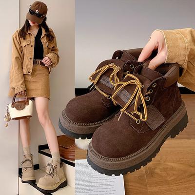 Женские ботинки Мартина новые осенние ботинки ревеня модные универсальные маленькие тонкие короткие ботинки