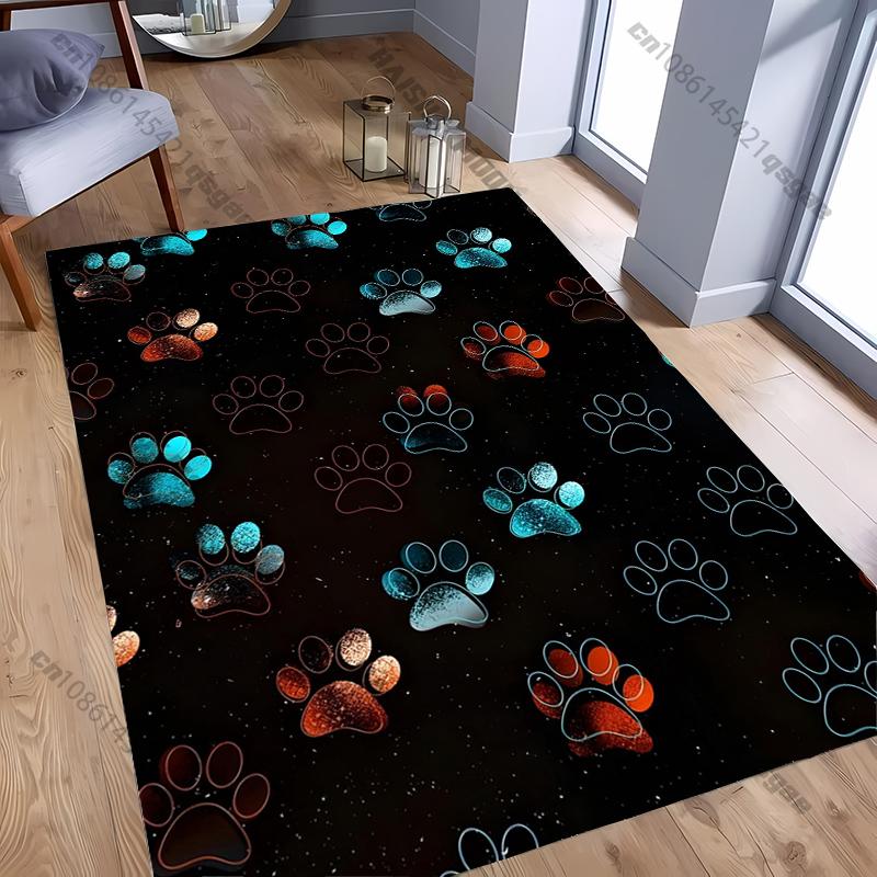 1PC Funny Cat Paw Printed Carpet Rug for Living Room Bedroom Entrance Door Decor Mat, Kids' Play Non-slip Mats Next Day Shipping