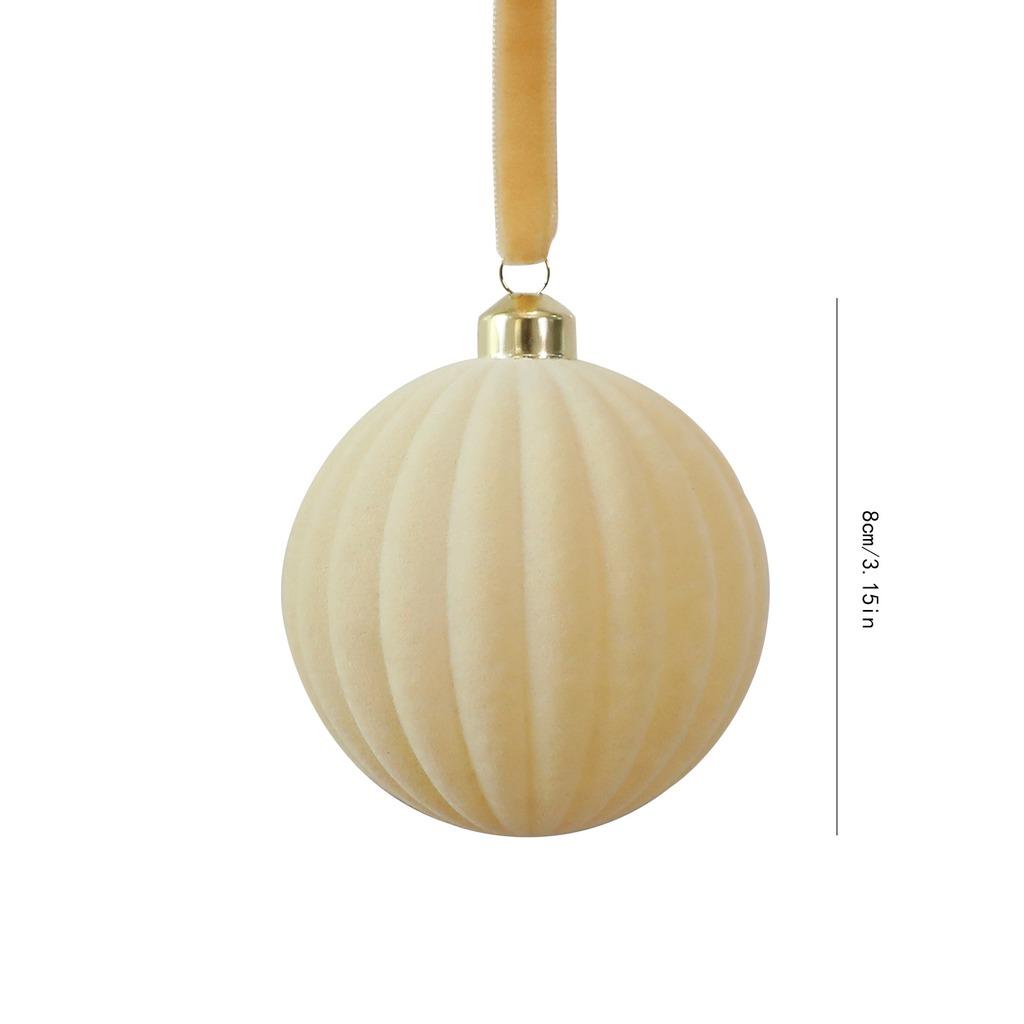 Velvet Christmas Ball Ornament Premium Christmas Tree Hanging Ball Plastic Hanging Decoration American For Christmas Decoration