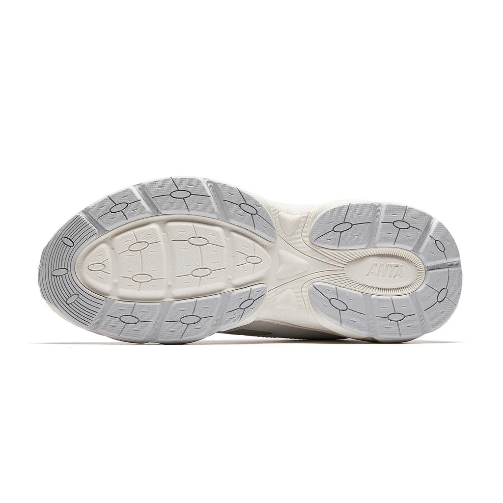 Anta Chengguang Leather Fashion Trend Durable Breathable Low-Top Casual Shoes Men Sneaker White Gray 912548802-2