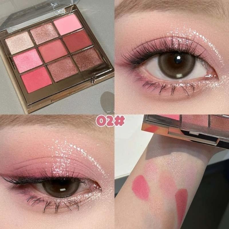 9 цветов матовые блестящие тени для век палитра теней для век Diamond Shimmer телесный блестящий макияж