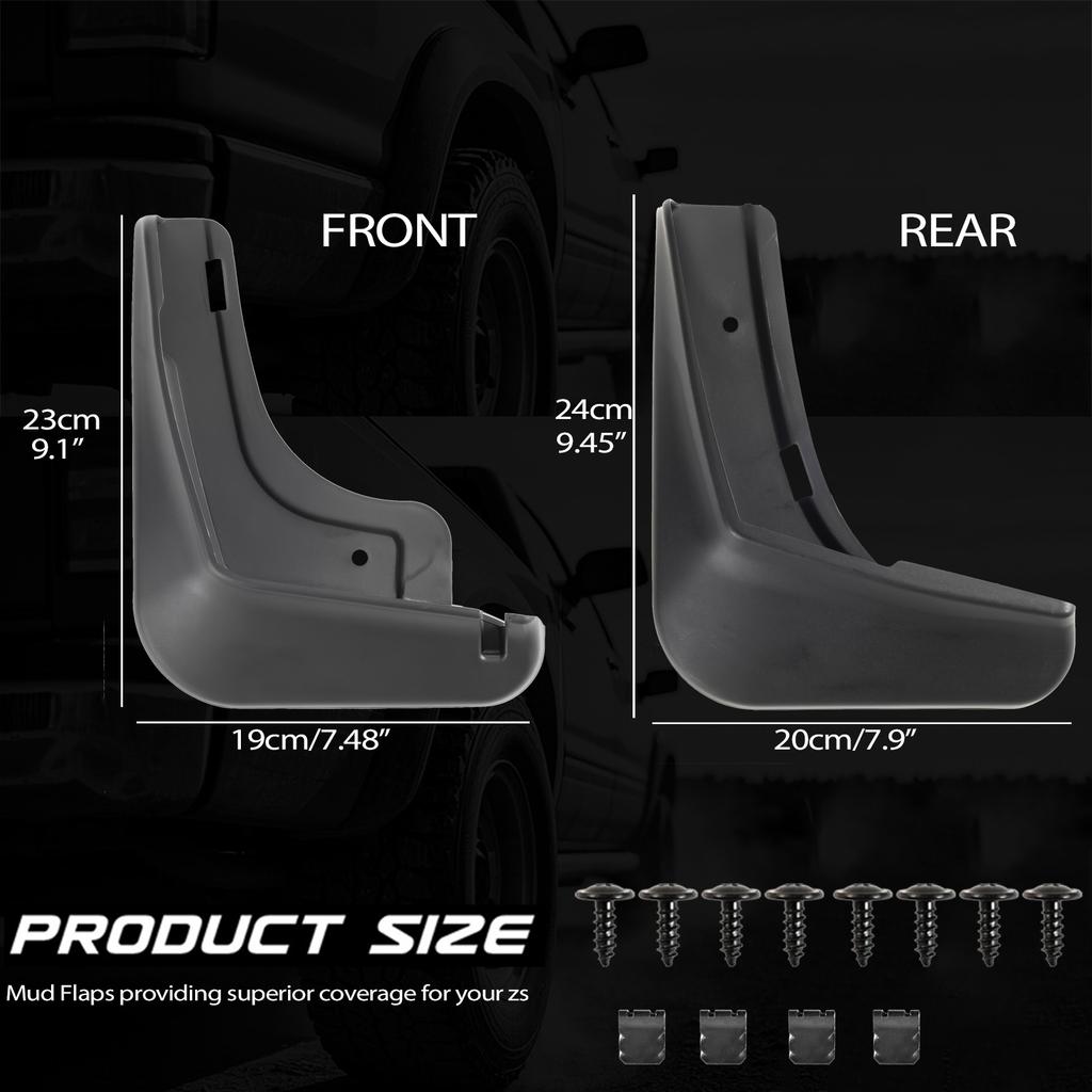 Комплект из 4 штук Для MG ZS MK2 PRO 2024 2025 2026 Гибрид Бензин Брызговики Защита от грязи Крыло Защитная крышка Передние Задние