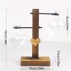 Creative Wooden Frame Hydroponic Vase Green Plant Transparent Glass Flower Arrangement Container Desktop Decoration Home Decoration