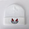 New Animation Cartoon Geng Gui Big Mouth Red Eyes Embroidery Autumn and Winter Wool Knitted Hat Pullover Thermal Hat