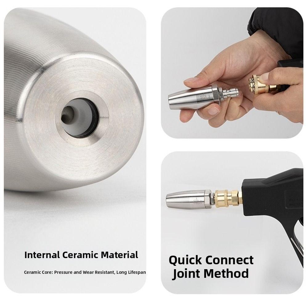 Портативная вращающаяся насадка из нержавеющей стали 1/4 быстроразъемные насадки для мойки высокого давления 3625 PSI Распылительная головка Горячая и холодная вода