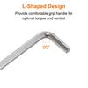 uxcell 8mm Hex Wrench, Ball Head L-Shaped Hex Key Set, Long, 155mm Total Length, Set of 4, Easy To Apply Force, For Tightening, DIY Tools