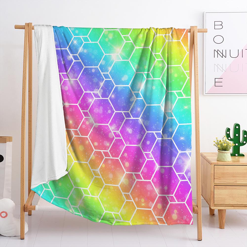 Blanket Flannel Blanket Color Gradual Change Panda 3D Digital Printing Blanket Blanket