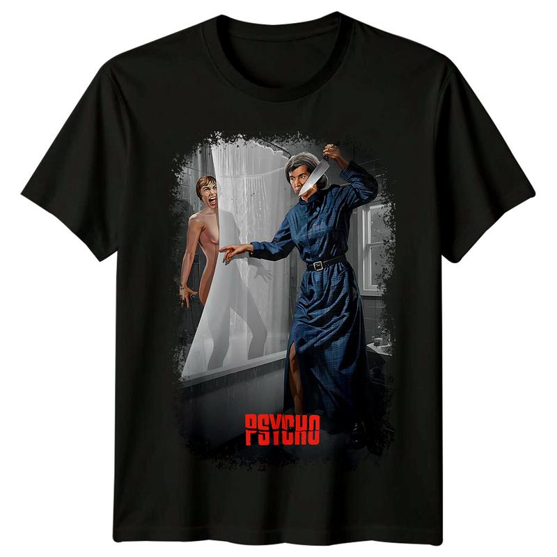 Psycho (1960) Movie Poster Inspired Unisex T-Shirt Retro Tee Unisex Graphic Tee