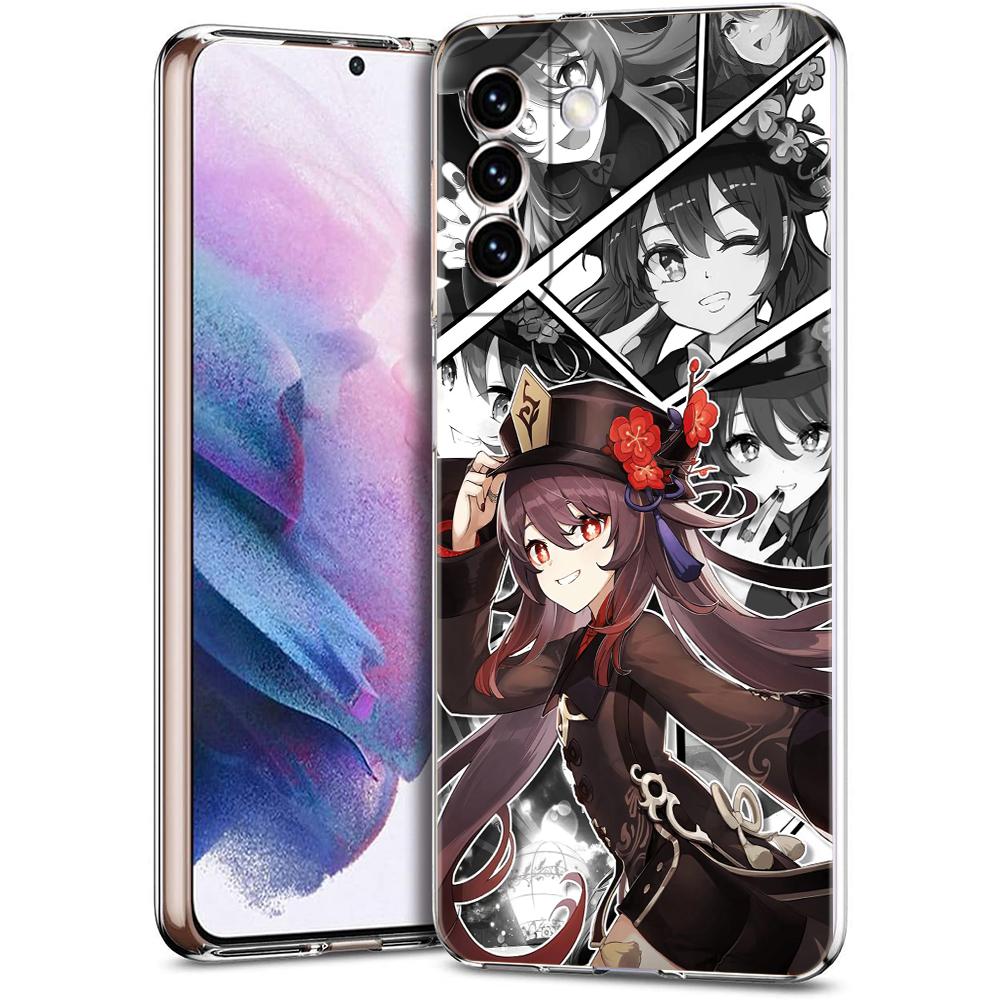 Чехол для телефона Genshin Impact для Samsung Galaxy S24 Plus S23 S22 S21 S20 FE Ultra 5G S10 S10E S9, мягкий прозрачный силиконовый чехол
