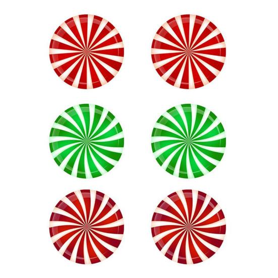 6 шт./набор Рождественские наклейки на конфеты Круглые наклейки на пол с конфетами Самоклеящиеся Праздничные наклейки на конфеты для стен Окон Дверей Праздничное украшение