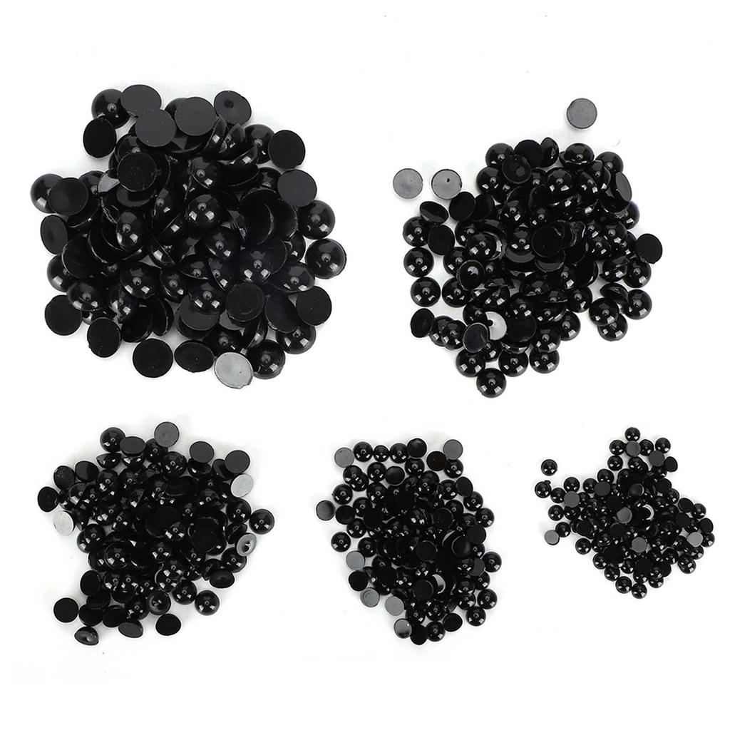 500pcs DIY Artificial Animal Eyes Black Flat Bottom Domed Sewing Crafting Buttons for Doll Kid Toys AccessoriesType 2