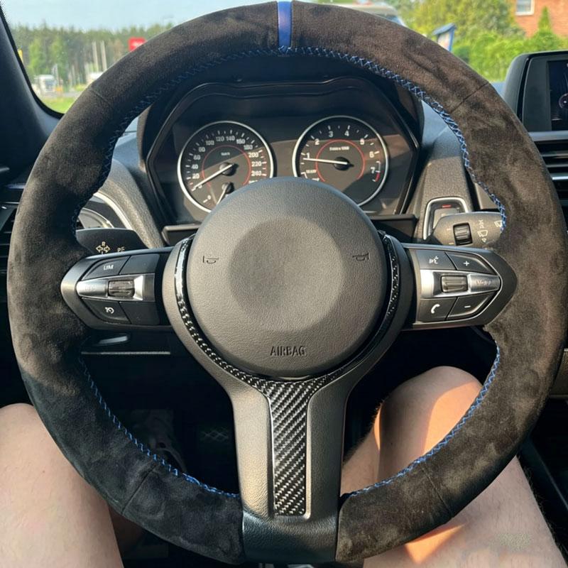 Индивидуальная крышка рулевого колеса автомобиля из замшевой кожи для BMW M Sport F30 F31 F34 F10 F11 F07 X1 X2 X3 F20 F21 F25 F32 F33 F36 F39 F48