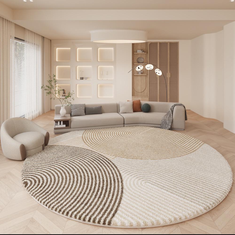 Nordic Simple Modern Round Carpet for Living Room, Study, or Bedroom