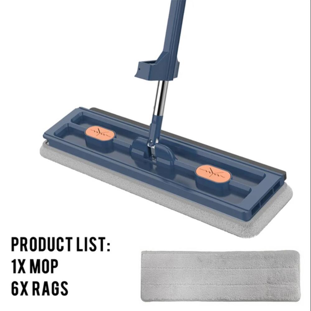 Швабра из микрофибры для уборки пола без отжима, с 6 насадками, ленивая швабра, автоматическое обезвоживание, плоские швабры Magic Flat Mops для уборки
