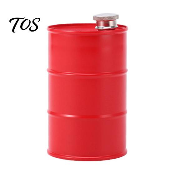 Kitchen Countertop Oil Storage Drum Shape Wine Pot, Durable Stainless Steel Leak-proof Gadget for Home Cooks Cruet, 350ml Capacity, Refillable