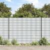 VidaXL Garden Privacy Screens 10 Pcs Light Grey 252.5x19 Cm PVC, Garden Screen, Balcony Screen, Privacy Screen 4005544