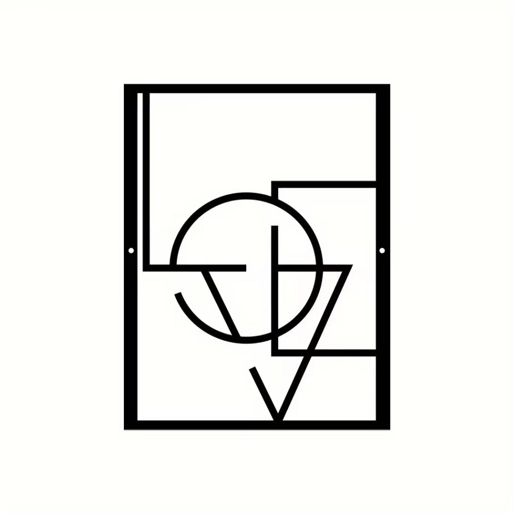 Abstract Wall Hanging Ornament, Geometric Wall Art Decor, Large Abstract Metal Wall Art Decor, Outdoor Art Wall Office Decor