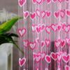 100*200cm Tassel Two-Color Heart-shaped Curtain Romantic Loving Heart String Sheer Curtains for Home Living Room Bedroom Curtain