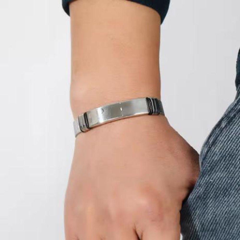 Adjustment Family Friendship Bracelet Net Band Stainless Steel Bracelet  for Men and Women