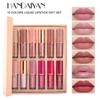 12Pcs Liquid Velvet Matte Lip Gloss Red Lipstick Nude Makeup Women Long Lasting Waterproof Beauty Cosmetics