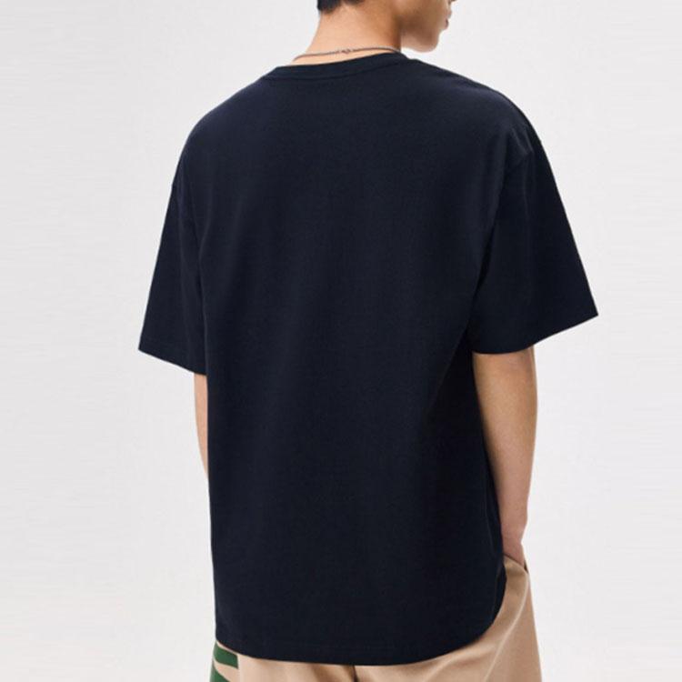 Anta Футболка с круглым вырезом и короткими рукавами с логотипом, топы унисекс, черные 972328113-4