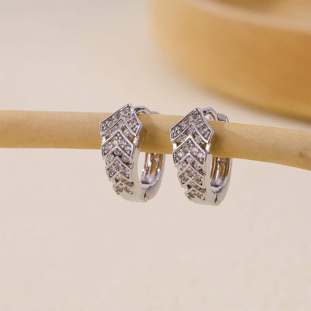 Color Earrings Women'S Jewelry Selection, Fashionable Multi-Style Zircon Earrings Inlaid With Zirconium Exquisite Jewelry