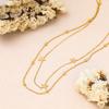 Fenny Non Tarnish Fashion Elegant Double-layer Pentastar Necklace Statement for Sweater Chain Stainless Steel Jewelry