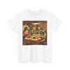 Vintage Dinosaur Dinner Unisex Heavy Cotton Tee Fun Graphic Tee Casual Wear