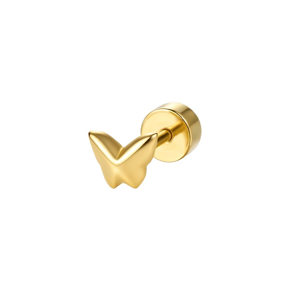 Damila  in Stock 925 Silver 18K Gold Plated Plant Design Series Flower Butterfly Leave Stud Earrings for Women Gift