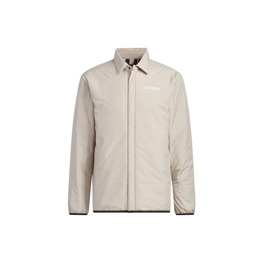 Adidas Padded Jacket Solid Color Logo Outdoor Sports Jacket Men Jacket Beige IL9015