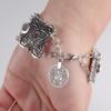 Модный Цыганский Браслет Хиппи Бохо Поп Античная Серебряная Монета Коренастый Племенной Браслет