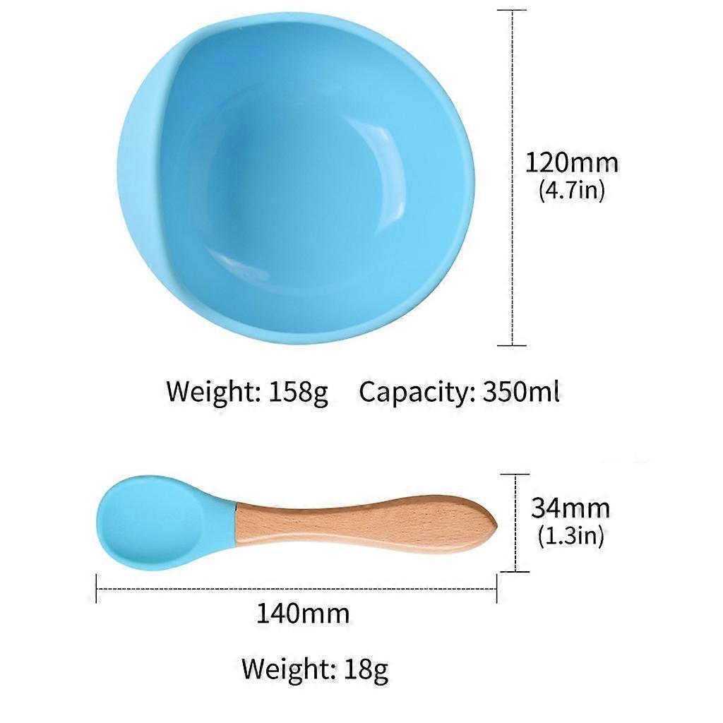 4 Pieces Silicone Baby Feeding Bowl Cup Bib Spoon Sets Children Non-slip Suction Dishes Tableware Infant Food Snack Bowl Purple