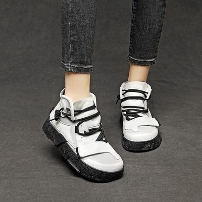 3,5 см Корейские женские кроссовки-ботинки из спилка, осенне-зимние ботинки, римские ботинки, обувь на плоской платформе, трендовые ботинки