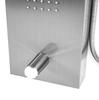 Shower panel with hydromassage, faucet, shower column, rain shower