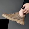 Модные мужские кожаные повседневные туфли-оксфорды, осенние новые уличные туфли на толстой подошве, мужские дизайнерские мокасины без застежек для мужчин, повседневные кроссовки для прогулок