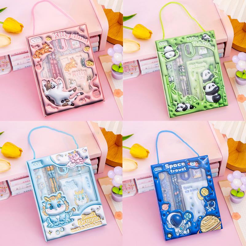 6 в 1 набор канцелярских товаров для детей начальной школы, подарочная коробка для обучения, карандаши, детский сад, подарок на день рождения, призы, набор канцелярских товаров для учебы