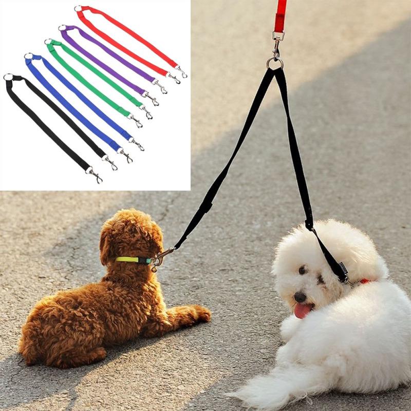 Нейлоновый парный двойной ошейник для собак, поводок для дрессировки собак, ремень для прогулок с собаками